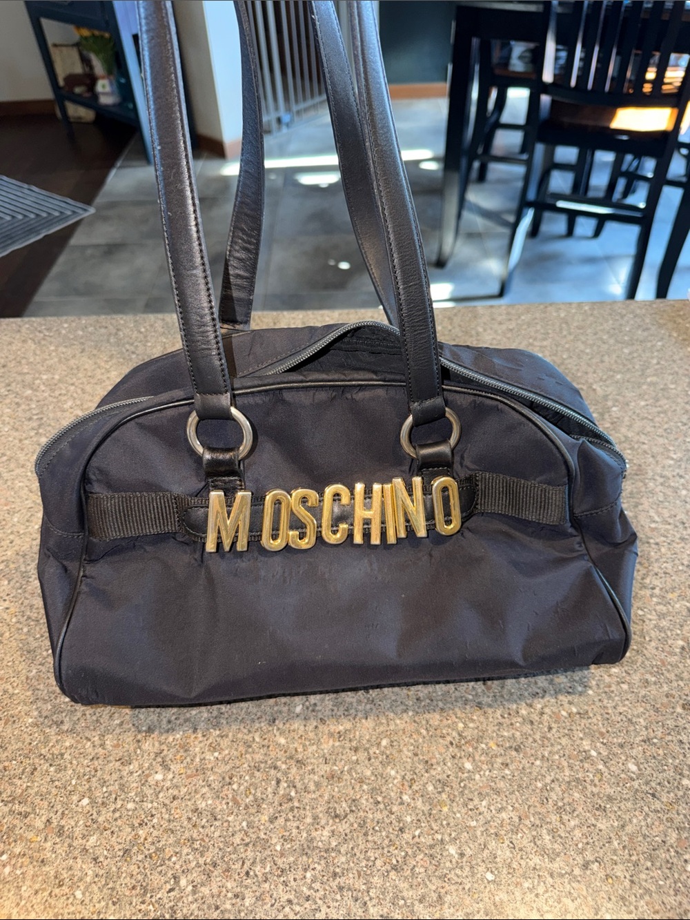 Moschino signature vintage nylon bag